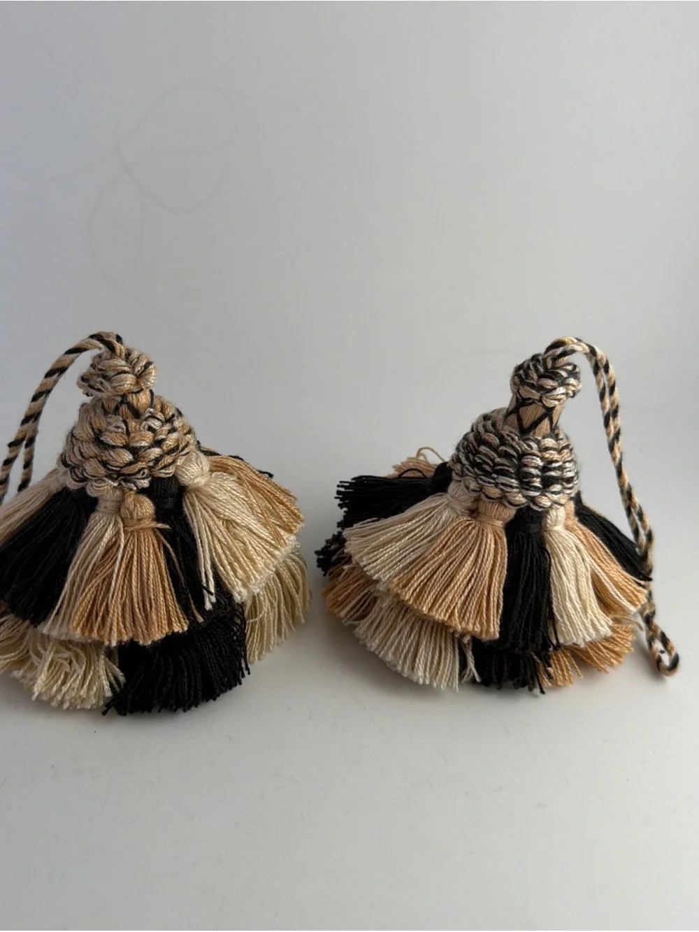 KeyTassel Fringe Vintage Multi Layer 3.5” Set of 2